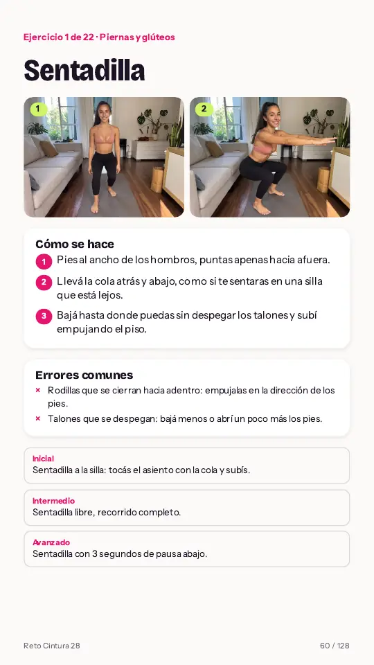 Página de técnica de la sentadilla